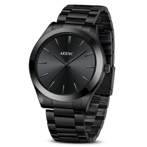 AEENC Mens Watches Waterproof Stainless Steel Watch for Men Analog Quartz