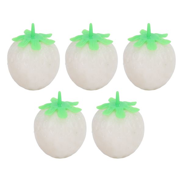 5 Piece Strawberry Slow Rising Stress Ball TPR For Kids Party