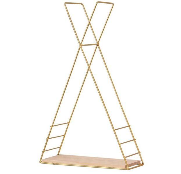 Metal Wall-Mounted Hanging Triangle Shelf