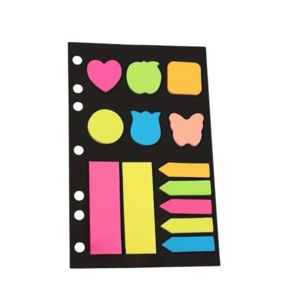 Colourful Sticky Notes Set - Multi-Shape Memo Pads &amp; Page Markers