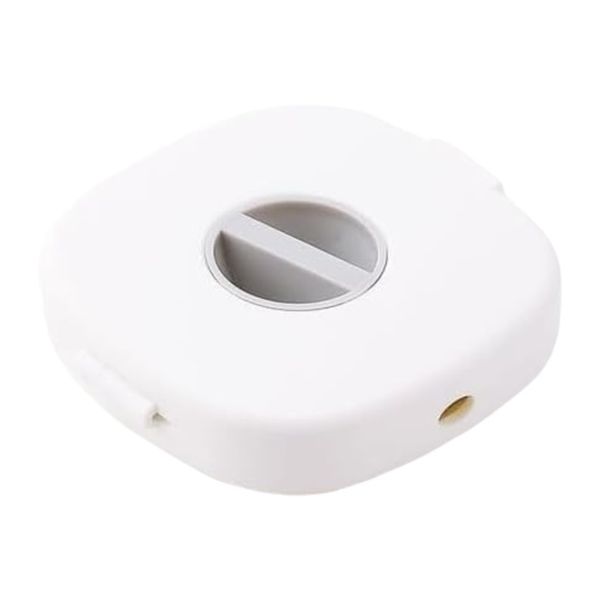 2-in-1 Cable Winder &amp; Phone Stand - Compact Desktop Organizer (White)