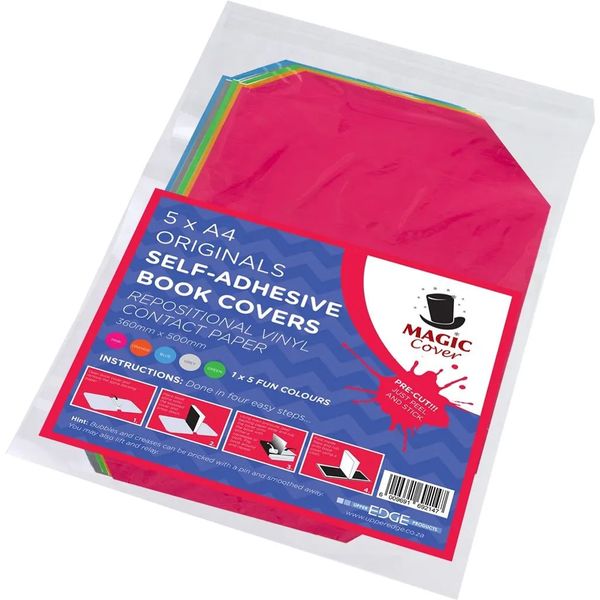 Coloured Self Adhesive Book Covers A4 x 2