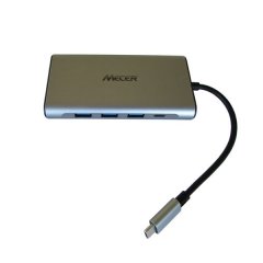 Mecer Type C Universal Docking Station 11 in 1 Hub Multiport Adapter - Grey