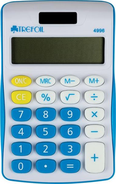 Trefoil: 8 Digit School Calculator - Blue