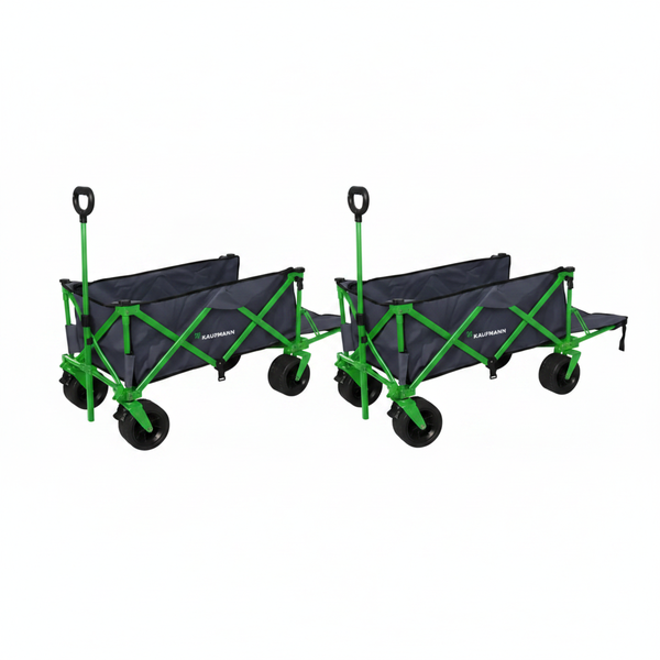 Kaufmann Utility Trolley with Tailgate for Gardening and Transport - 2 Pack