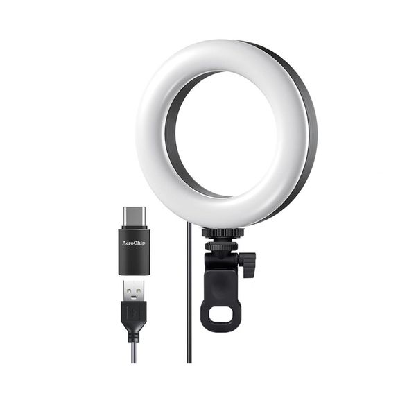 Clip-On Ring Light for Laptop Monitor - Webcam Lighting with 10 Brightness