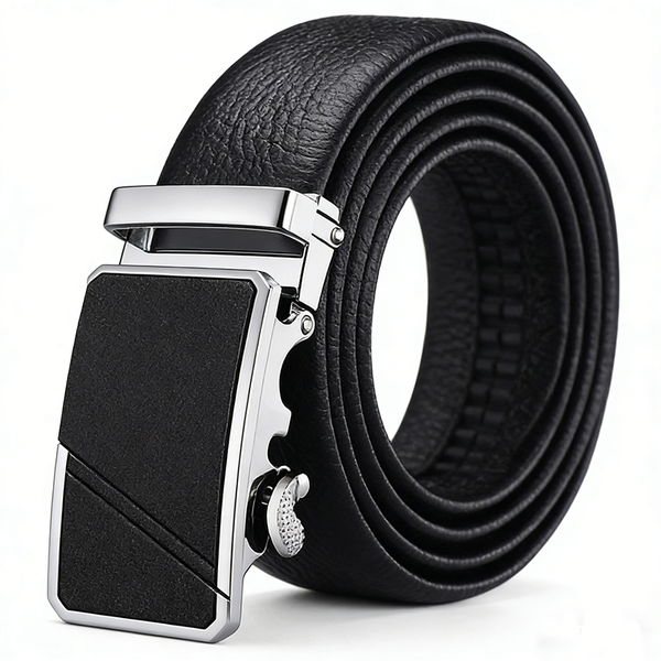 High-End Fashionable Men's Genuine Leather Belt With Alloy Automatic Buckle