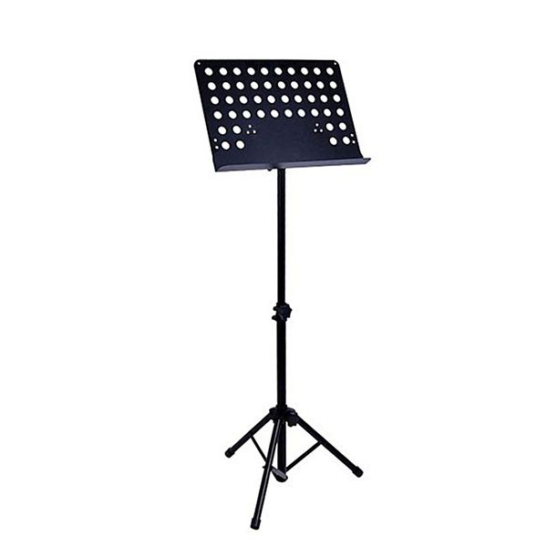 BK Conductor Music Stand With Holes - Black