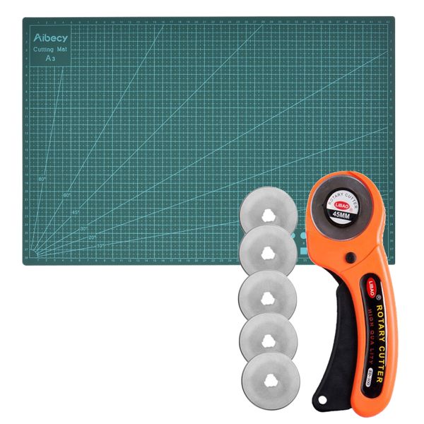 Cutting Mat A2 with 45mm Rotary Cutter Set
