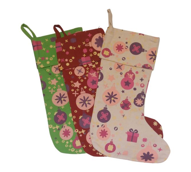 Mimos Classic Canvas Socks Tinsels and Lights
