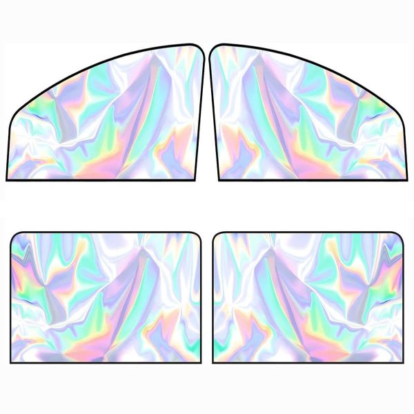JESSEJESSE Blackout Magnetic Car Curtains Foldable Car Window Shades 4PCS