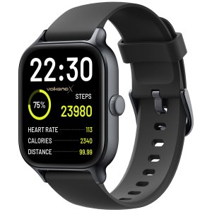 VolkanoX Syncra Premium GPS Smartwatch with AMOLED Display - Black