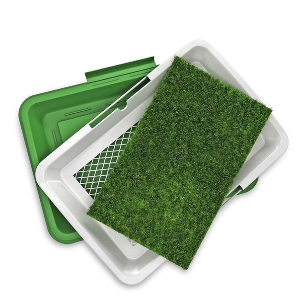 Pet Lawn Toilet Portable Puppy Potty Training Pad Dog Bedpan with Grass Pad