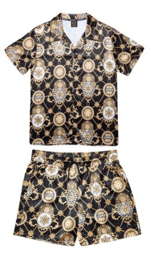 Rossimoda - Floreale Fiori Black and Gold Resort Set