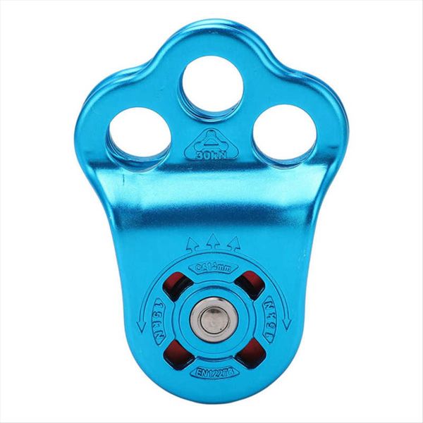 Rock Climbing Pulley 3 Holes Aluminum Alloy Climbing Bearing B