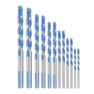 12 Pcs Masonry Drill Bits Set 3mm to 12mm Carbide Twist Tips