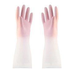 Two-Color Housework Cleaning Gloves - Medium - Pink