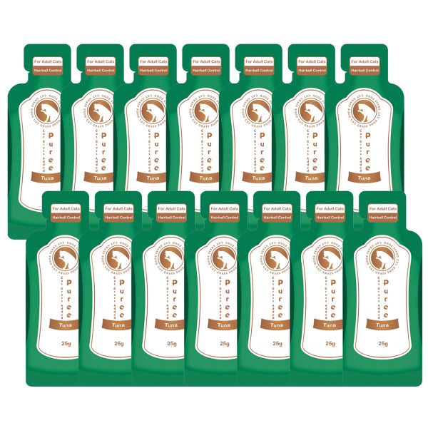 Akachan Cat Grass Puree with Added Barley Grass 14 Piece x 25 g - Tuna