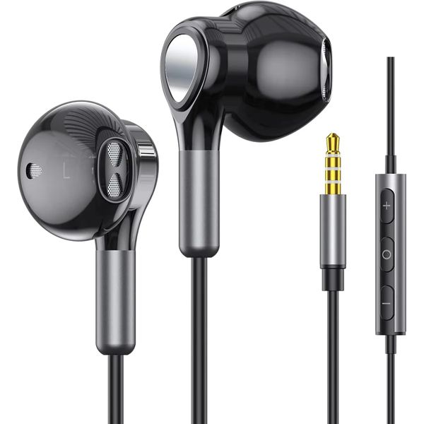 3.5mm Wired Headphones In Ear Headset Earphone Stereo Earbuds Microphone