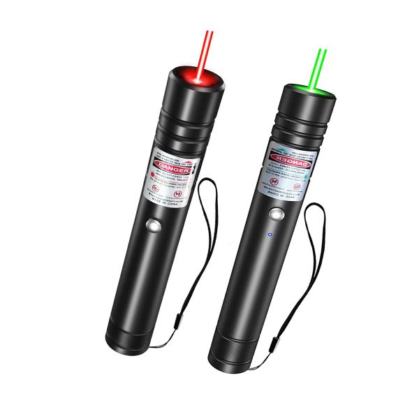 2Piece Rechargeable Red And Green Laser Pointer Green Beam Light Flashlight