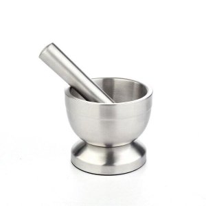 Mortar Pestle Set Stainless Steel Garlic Spice Grinder