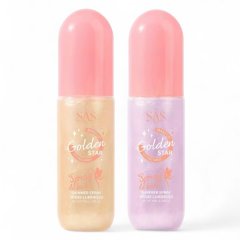 SAS Golden Star Shimmer Highlighter Face &amp; Body Spray Gold
