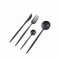 Nicolson Russell Dubai 16 Piece Cutlery Set -Matte Black
