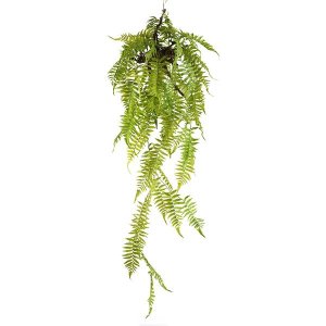 HouzeComfort Artificial Hanging Fern Pot Planter and Decor Plant