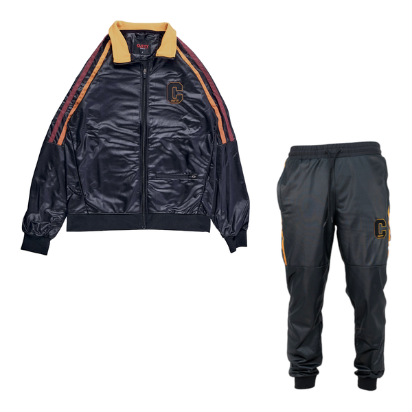 Cutty Mens Creed Tracksuit Set - Black