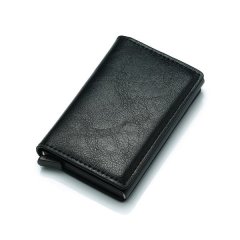 Cre8tive Anti-Theft RFID Aluminum and PU Leather Slide Up Wallet