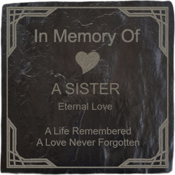 A Life Remembered - Slate Memorial Stone Remembering Mom