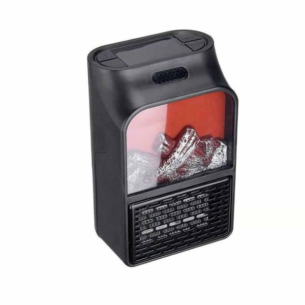 900W Electric Heater Fireplace Flame Space Timer Fan Air Warmer Blower