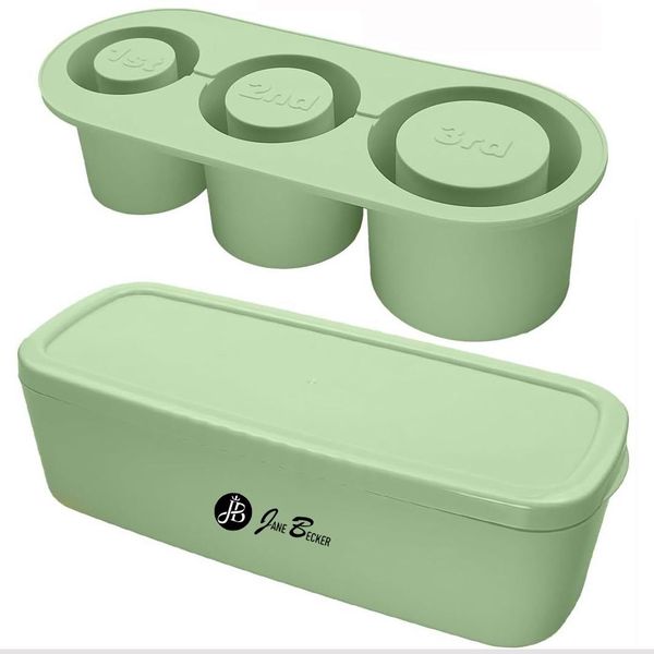 Jane Becker Silicone Ice Cube Tray For Tumbler Cup With Lid &amp; Bin Mold Make