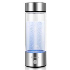 Chenshia 450ml Hydrogen Water Bottle, Rechargeable Water Purifier&amp;Ionizer