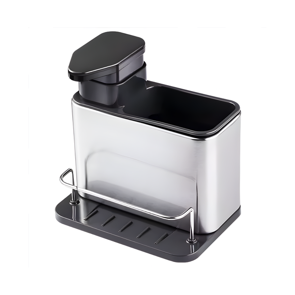 Collapsible Kitchen Countertop Drains Water Soap Dispenser, Sponge Holder