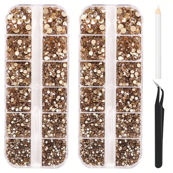 Gold Bedazzling Crystal Rhinestone Diamond DIY Bead Kit - 4400 Piece
