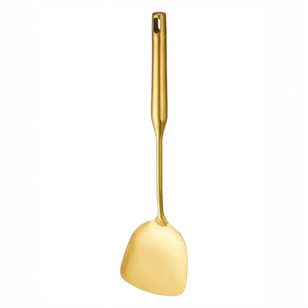Gold Stainless Steel Solid Turner - Cooking and Serving Spatula