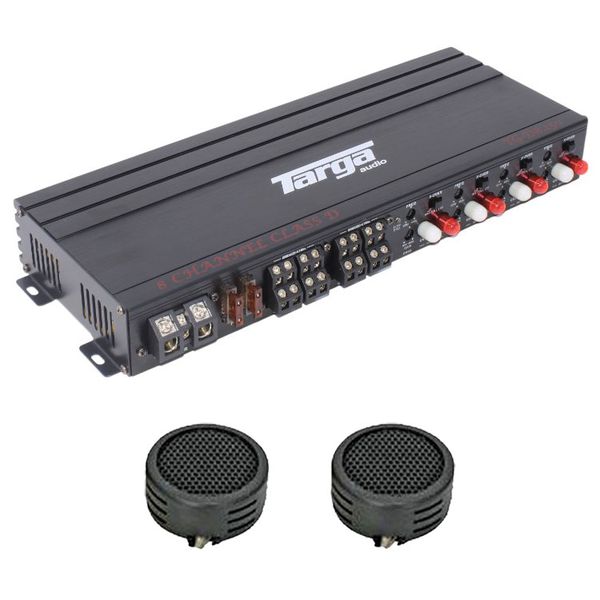 Targa TG-D8.150 8-Channel 150w RMS Class D Power Amplifier &amp; Evo Tweeters
