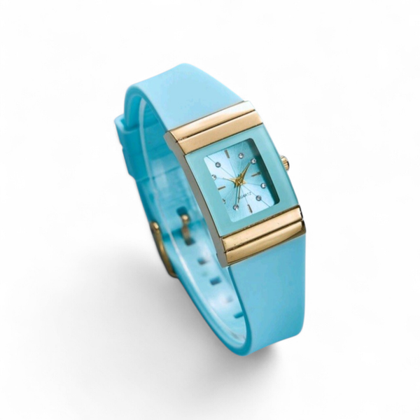 Aua Blue Ladies Square Face Watch