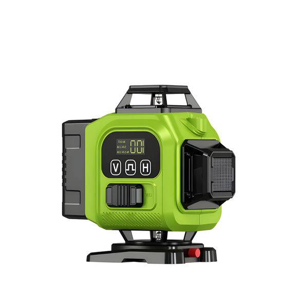 4D Laser Level 360-degree Horizontal and Vertical Self-Leveling Green Line