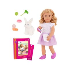 Our Generation Deluxe Doll Tabby and Pet 18inch with Book
