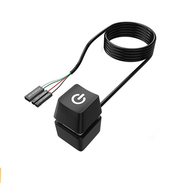 Computer Desktop Switch Start Power Button Extension Cable 5M Black