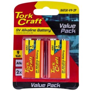Battery 9V Alkaline X2 Per Card