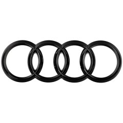 Audi Rings Black Style Front Badge Cover(AD-FB-COVER-276-Q3-GBK)