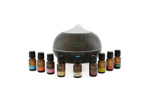 OCO Life Ultrasonic Diffuser, Humidifier &amp; Purifier with 9 oil Blends