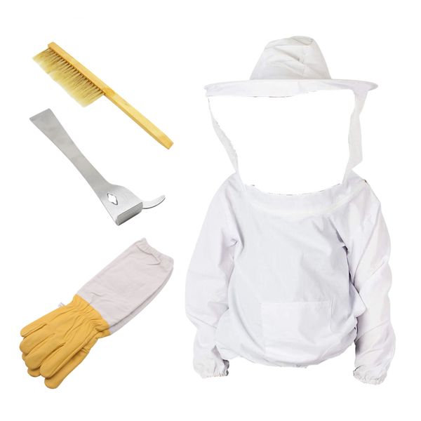 Garden Outdoor Hobby Bee Suit And Beekeeping Equipment Set of 4