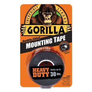Gorilla Mounting Tape 25.4mm x 1.52m Heavy Duty Black