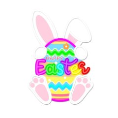 Neon Bunny Egg Led Sign Happy Easter Window Lights