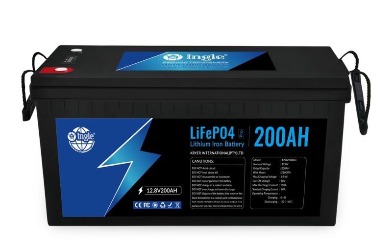 200AH 12.8V 2560WH Lithium Iron LiFePO4 Solar/UPS/Inverter Battery INGLE