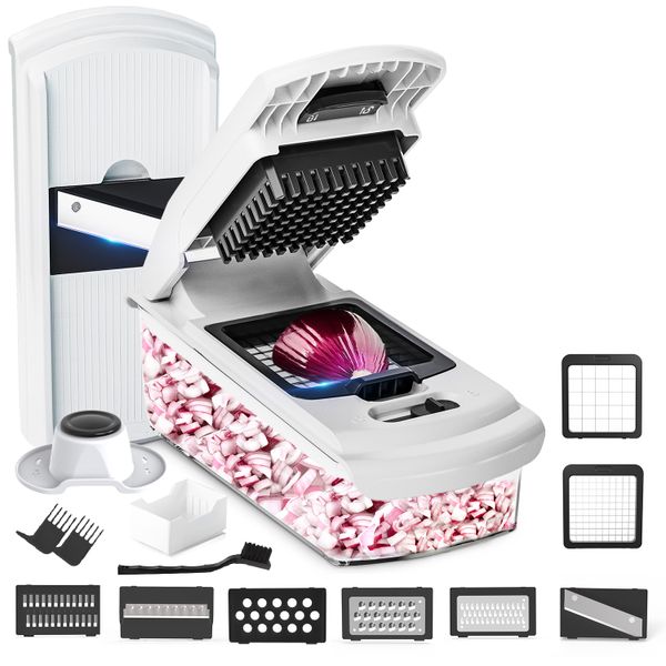 14 in 1 Multi-functional Vegetable Slicer and Chopper Dicer with Container
